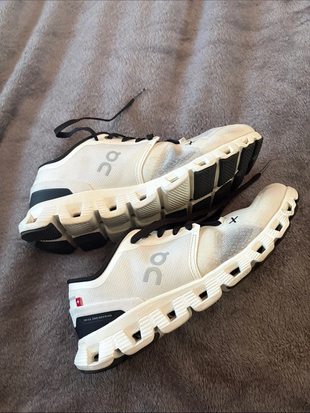 On Running Men's White and Black Athletic Sneakers
